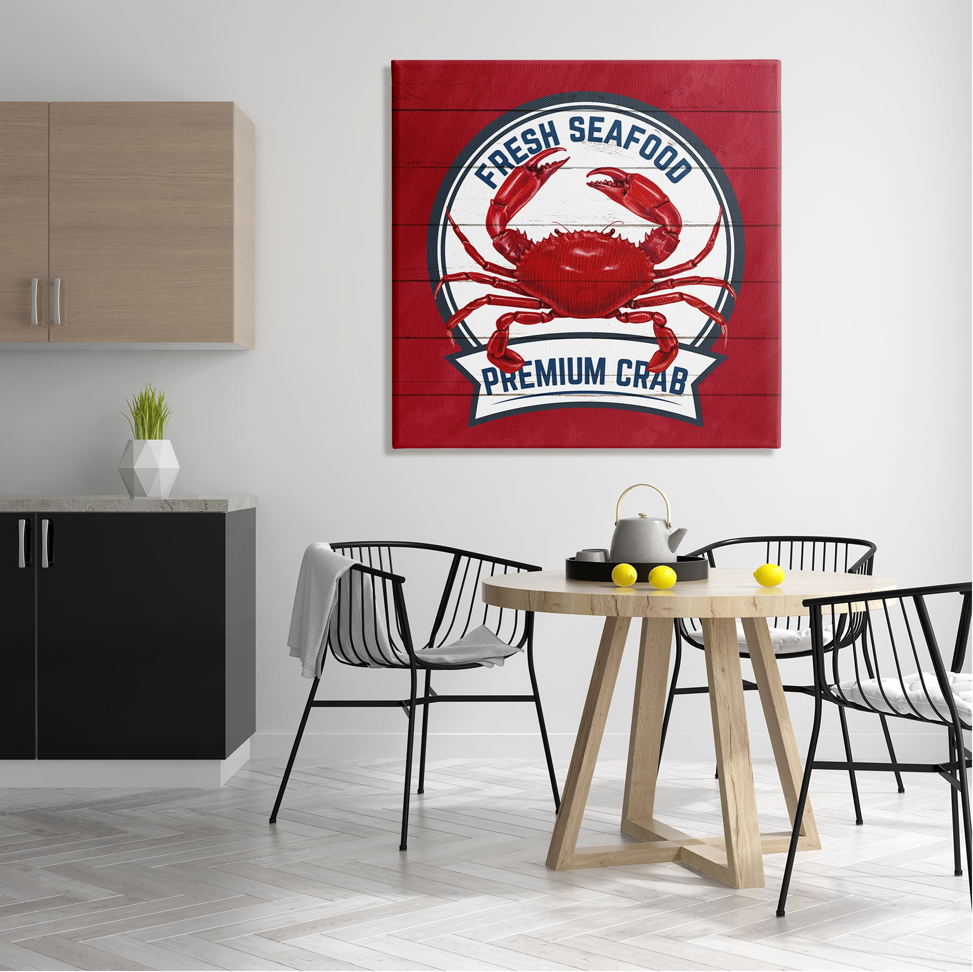 Stupell Industries Premium Crab Seafood Animals & Insects Painting Gallery Wrapped Canvas Print Wall Art, 36 x 36