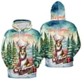 thumbnail image 3 of Merry Christmas Santa Reindeer Antlers Collie Sleigh Xmas Winter Holiday All Over Print 3D Hoodie Unisex Merch Hoodies Collie Dog Lover Gifts Idea - 00023, 3 of 6