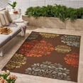 thumbnail image 2 of Afuera Living 90x63" Indoor/Outdoor Fabric Floral Area Rug in Brown/Blue, 2 of 13