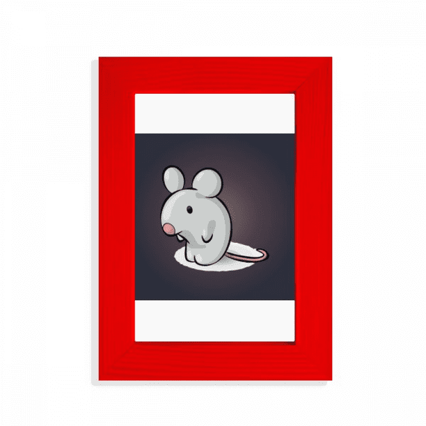 lovely cartoon mouse lly solitude lovely Picture Display Art Red Photo Frame