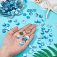 thumbnail image 3 of 150PCS Flat Round Shell Beads 15mm Disc Coin Seashells Charms Dodger Blue Natural Akoya Shell Dyed Disc Charms for DIY DIY Craft Earring Bracelet Necklace Jewelry Making, 3 of 9