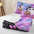 thumbnail image 4 of Erosebridal Kawaii Witch Ghost Twin Quilt Set, Cute Jack O Lantern Twin Coverlet Set for Girls, Pink Black White, 2-Piece 1 Bedspread and 1 Pillowcase, 4 of 7