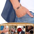 thumbnail image 4 of MagVIVACE Bracelet en Cuivre Pur pour Hommes, Bracelet Magnétique Ajustable, Cadeau de Bijoux (CPB-0152), 4 of 7