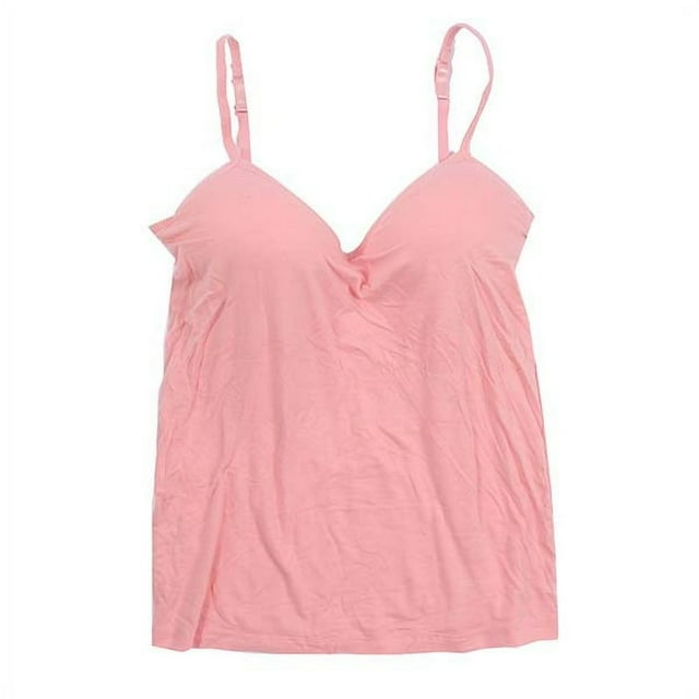 PENGXIANG Women‘s Lady Modal Bra Tank Tops Adjustable Strap Built In Bra Padded Self Mold Bra Tank Tops Camisole
