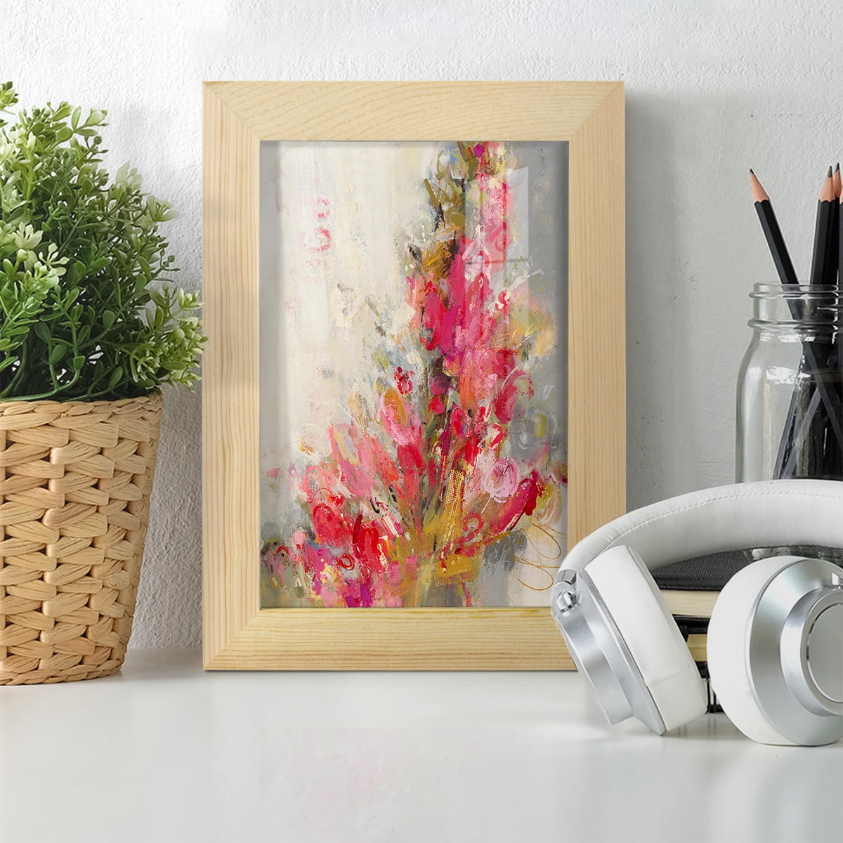 Flip Side - Framed Print w/glass - Natural Wood