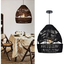 Arturesthome Rattan Pendant Lamp Retro Hanging Lights Rope Lampshade