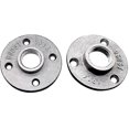 thumbnail image 1 of Paquete de 2 racores de tubería de aleación de aluminio de 3/4" con brida roscada para suelo y pared, hierro maleable., 1 of 5