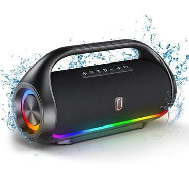 JYX Bluetooth Speaker, Portable Speaker with DJ Lights, Deep Subwoofer, Wireless Waterproof Outdoor Speaker for Pool Beach Party, D20