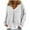 White, variant on Puffer Jackets for Women Casual Long Sleeve Zip Up Shacket Cropped Solid Color Jacket