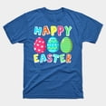 thumbnail image 4 of Summer Savings!YANHAIGONG Funny Eggs Happy Easter Shirts for Women,Easter Shirts for Women with Eggs Graphics,Casual Loose Plus Size Short Sleeves Round Neck T Shirts Easter Egg Holiday Shirt Tops, 4 of 7