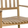 thumbnail image 4 of Seagrove Farmhouse Classic Slat-Back 350-LBS Support Acacia Wood Outdoor Rocking Chair, Teak Brown, 4 of 7