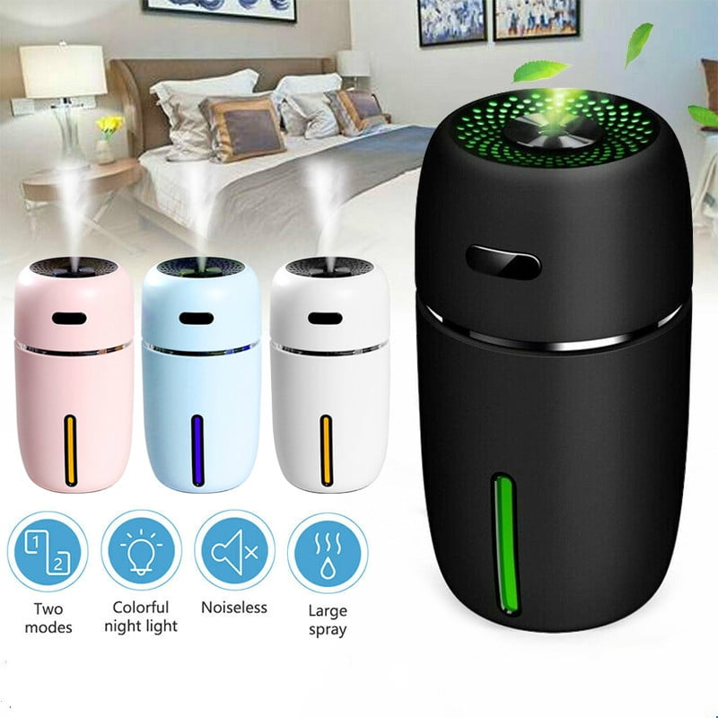 Portable 200ml LED Humidifier Air Purifier Essential Oil Aroma Diffuser