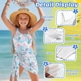 thumbnail image 6 of Xoenoiee Dog Paw Star Cloud Pattern Girls Swimsuits Halter One Piece Bathing Suit with Cover Up Skirt Adjustable Strap Teen Girl Swimsuit Swimwear Set, Size 7-8 Years, 6 of 7