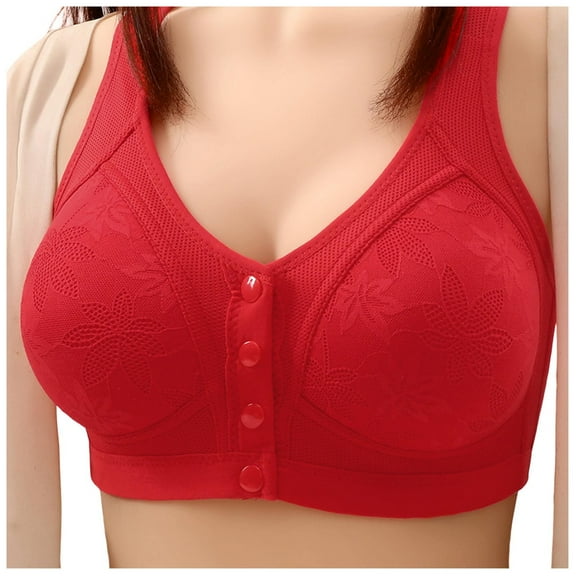 Everyday Bras for Women Low Support Sports Bra Bras Strapless Athletic Bra Women Bras plus Size Front Close Pack of Bras Sports Bras for Girls Women Sports Bra plus Size Running Girl One Red 40