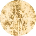 thumbnail image 1 of Ahgly Company Indoor Round Abstract Brown Modern Area Rugs, 4' Round, 1 of 4