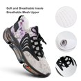 thumbnail image 4 of Purple Flowers Walking Shoes for Men Woman Lightweight Tennis Fashion Elastic Sports Shoes Cushion Basketball Shoes, 4 of 7