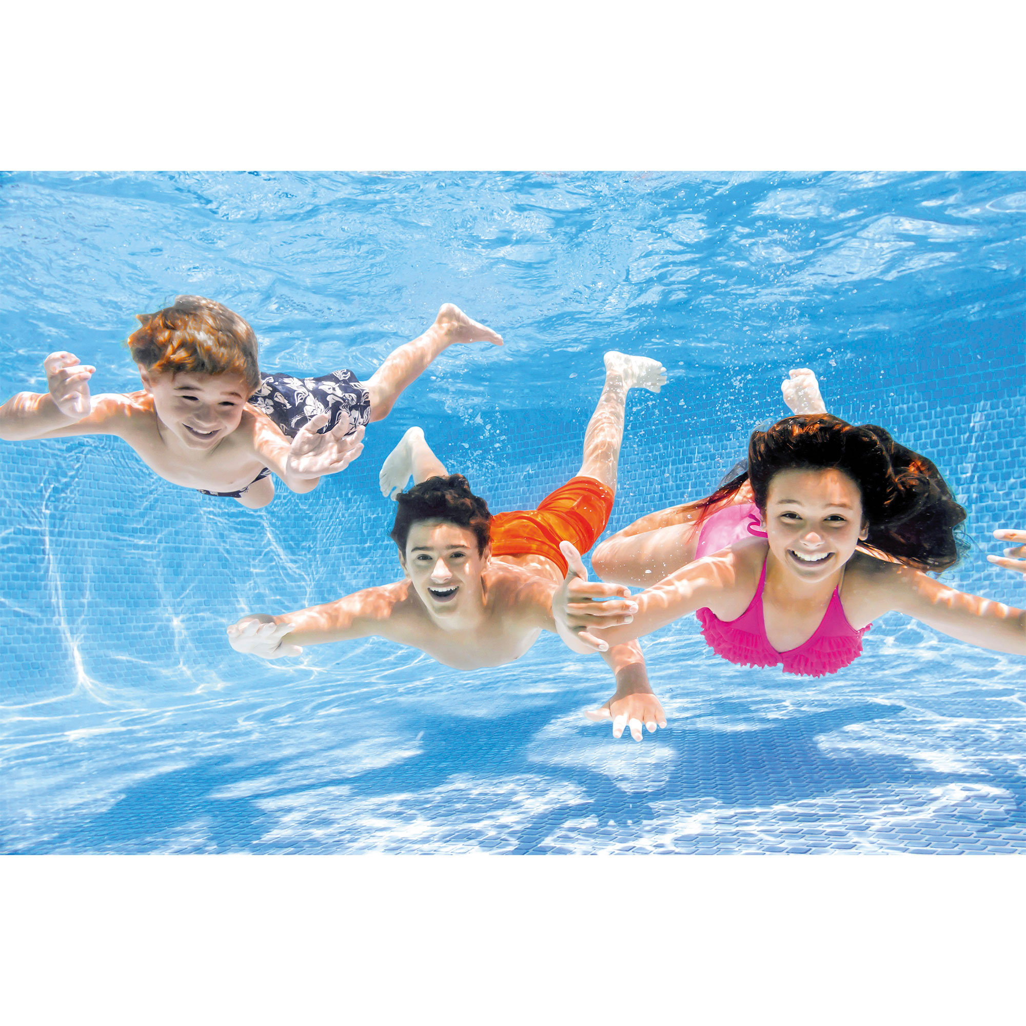 Intex 8.5ft x 26in Rectangular Frame Above Ground Swimming Pool, Blue - image 3 of 11
