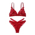 thumbnail image 2 of Gibobby Ropa sexy de mujer para sexo Ropa Interior Sexy con Cuello En V para Mujer, Lencería Sexy, Ropa Interior con Cordón Sin Espalda De Lencería(Rojo, G), 2 of 5