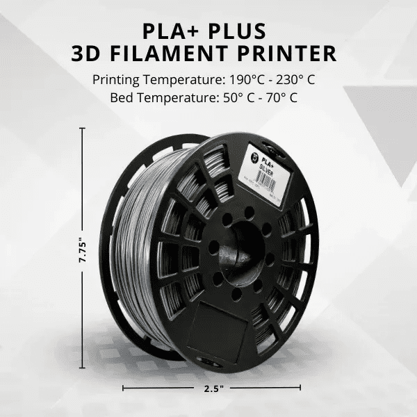 IIID MAX | Silver PLA Plus Filament | 1Kg (2.2lbs) - 1.75mm
