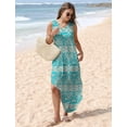 thumbnail image 2 of Vestido de verano SAMPEEL Maxi Sunddress Beach Vacation L, 2 of 6