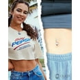 thumbnail image 3 of Briana Williams 6PCS 14G Dangle Belly Button Rings for Women Belly Piercing CZ Inlaid, 3 of 6