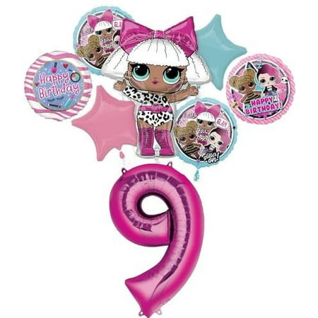 LOL Surprise 9th Birthday Party Supplies Balloon Bouquet Decorations