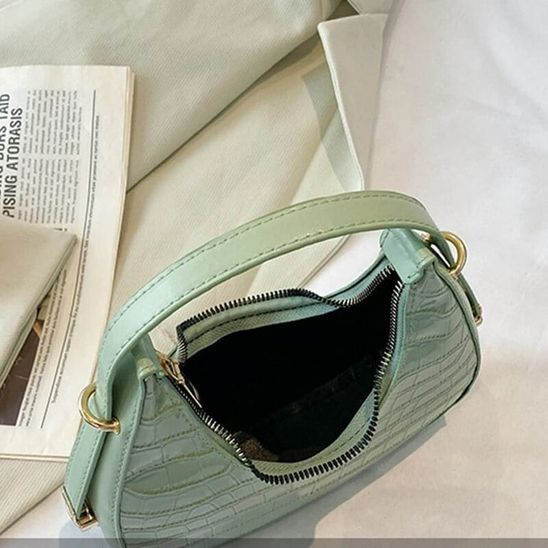 Kukuzhu Alliigator Half-moon Bag For Women PU Leather