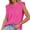 Hot Pink, variant on Ruyang Women's Summer Solid Color Sequins T Shirt Nightclub Women's Sleeveless Shoulder Pad Undershirt Loose Round Neck Tops ﻿