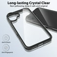 thumbnail image 3 of for iPhone 16 Case, Luxury Clear Ultra Slim Anti-Scratch Shockproof Non-Yellowing Acrylic Hard Back Protective Lightiweght Phone Case Cover Fit for iPhone 16 - Black, 3 of 6