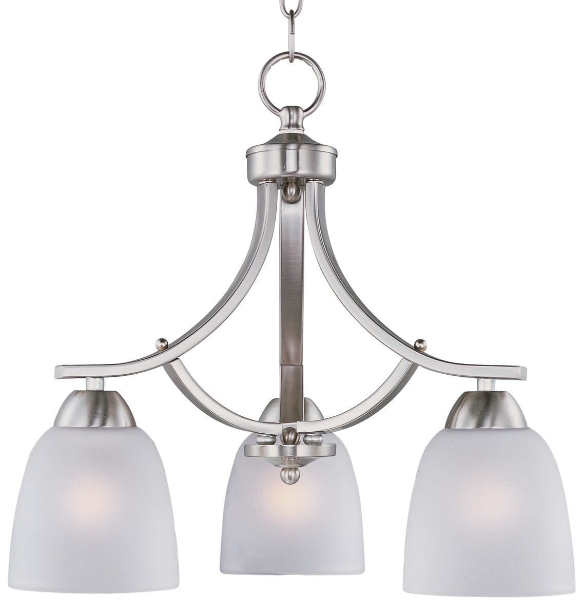 Chandeliers 3 Light Bulb Fixture With Satin Nickel Finish Medium Bulb