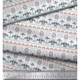 thumbnail image 3 of Soimoi Rayon Fabric Leaves & Floral Block Decor Fabric Printed Yard 42 Inch Wide, 3 of 3