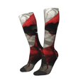 thumbnail image 3 of Salouo Dark Red Hooded Girl Print Women's Men's Ankle Socks 1-pack Casual Athletic Socks for Unisex Adult Moisture-Wicking Socks for Daily Wear/Running/Sport, 3 of 8