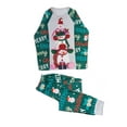 thumbnail image 3 of Elippeo Christmas Family Pajamas Matching Set, Snowman Print Long Sleeve T-shirt with Pants Sleepwear Loungewear, 3 of 7