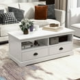 thumbnail image 2 of Gymax Coffee Table Modern Wood Cocktail Table W/Drawer & Storage Shelf for Living Room, 2 of 10