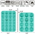 thumbnail image 4 of Silicone Muffin Pans Nonstick 24Cup Silicone Cupcake Molds for Baking w/12 Cups, 4 of 9