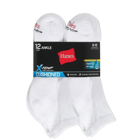 Hanes - Hanes X-Temp Men's Active Cool Ankle Socks, 12 Pack - Walmart ...