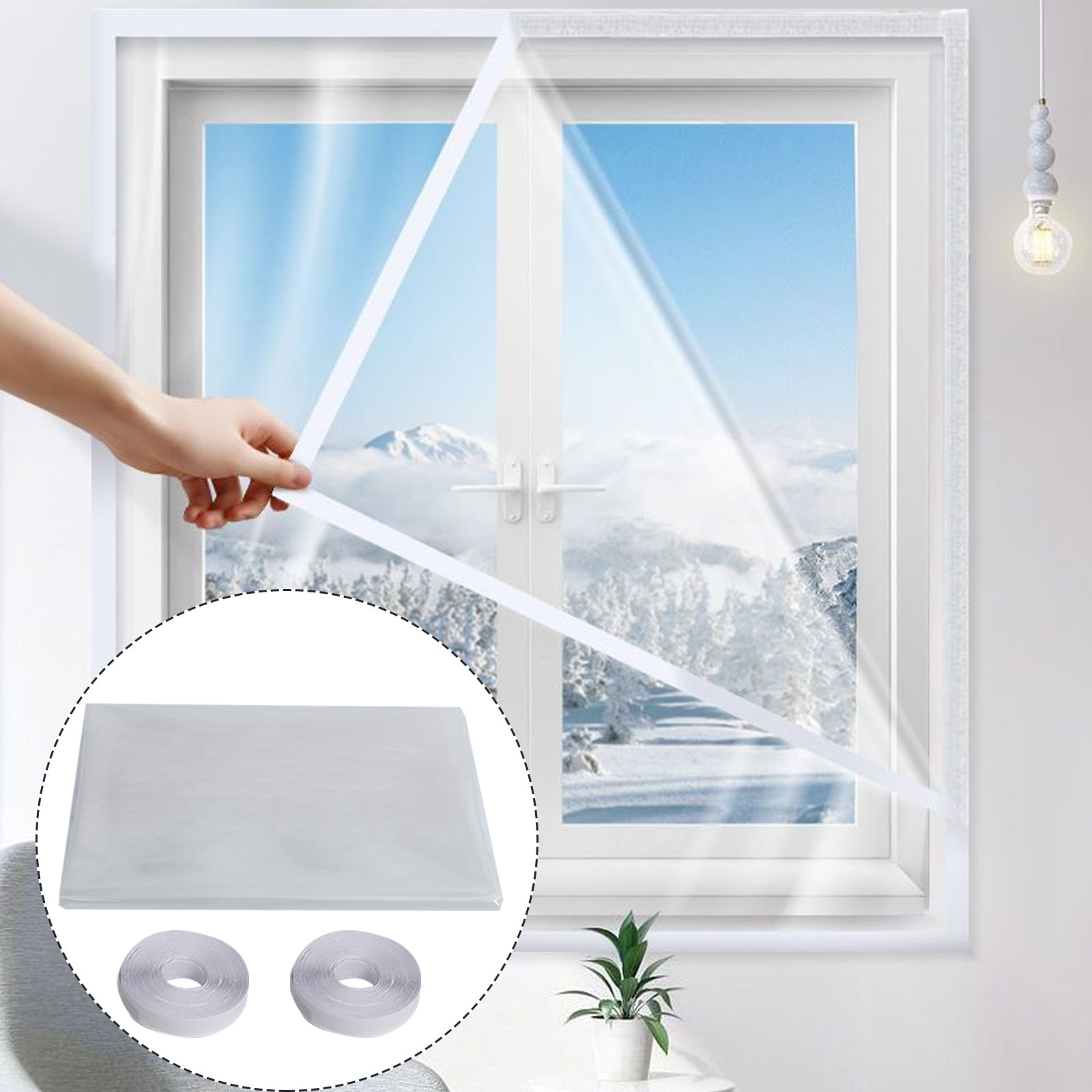 AQOTER Heat Control Window Film NonAdhesive One Way Mirror Solar Film