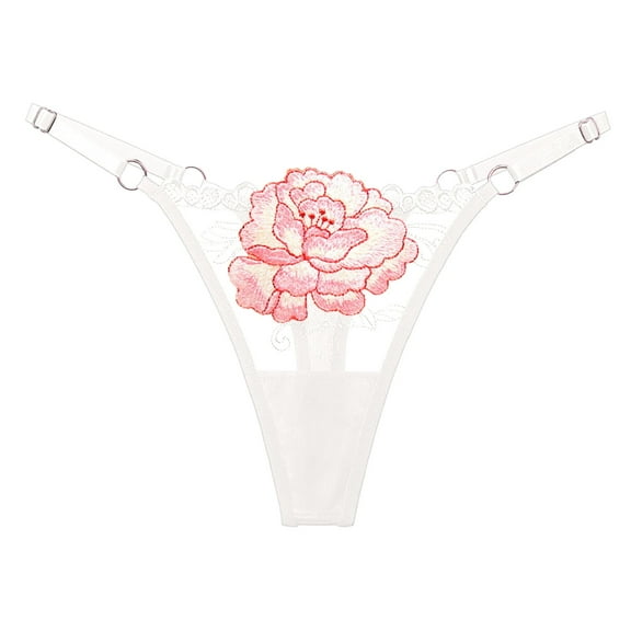 Women's Boy Shorts Underwear Size 8 Pack of Thongs Women Ladies Embroidered Thong Low Waist Cutout Panties