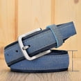 thumbnail image 1 of Men's Leather Belt with Suede Fabric Strap for Casual and Formal Wear, 1 of 5