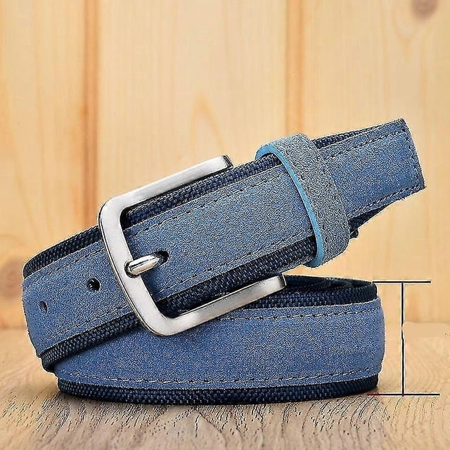 Men's Leather Belt with Suede Fabric Strap for Casual and Formal Wear