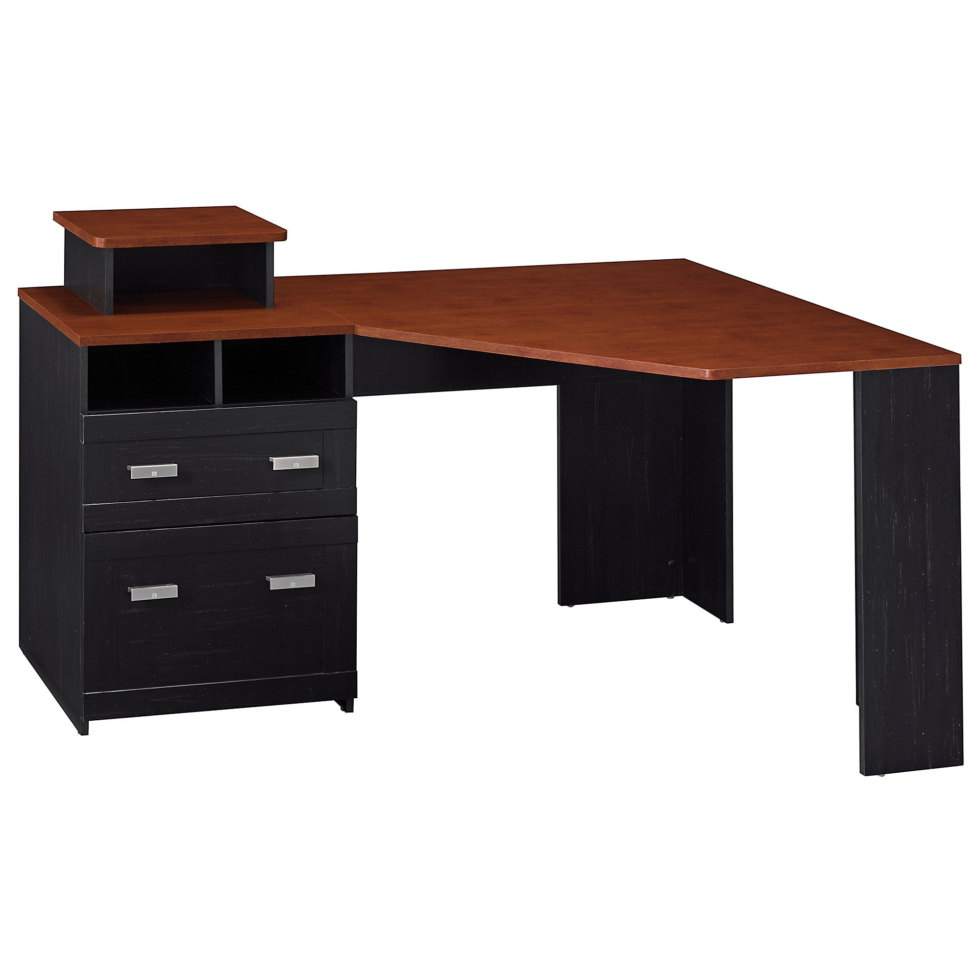 Bush Furniture Wheaton Reversible Corner Desk With File Drawers