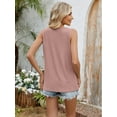 thumbnail image 2 of SHIBEVER Womens Tops Summer Loose Tank Tops for Women Crew Neck Casual Sleeveless Women's Pink Tank Tops Woman Clothes L, 2 of 6