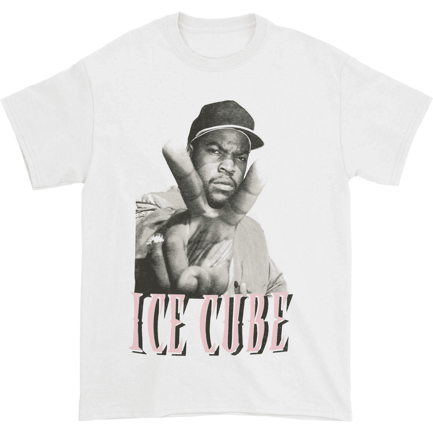 Merch Traffic Ice Cube Men's Pink Peace TShirt White