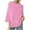 B84-Hot Pink, variant on Maqroz Womens Button Down Shirt V Neck Tops for Women Womens Tunic Tops 3/4 Sleeve Plus Size Business Casual Tops Black,L
