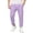 Purple, variant on Bixock Toddler Boys Sweatpants Elastic Waist Jogger Pants Kids Solid Color Side Pocket Fleece Lined Loose Stretch Fall Winter Sport Wear Size 3-4Years
