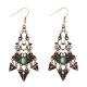 thumbnail image 1 of Pendientes colgantes Fernando Aleación y Turquesa dorado, 1 of 5