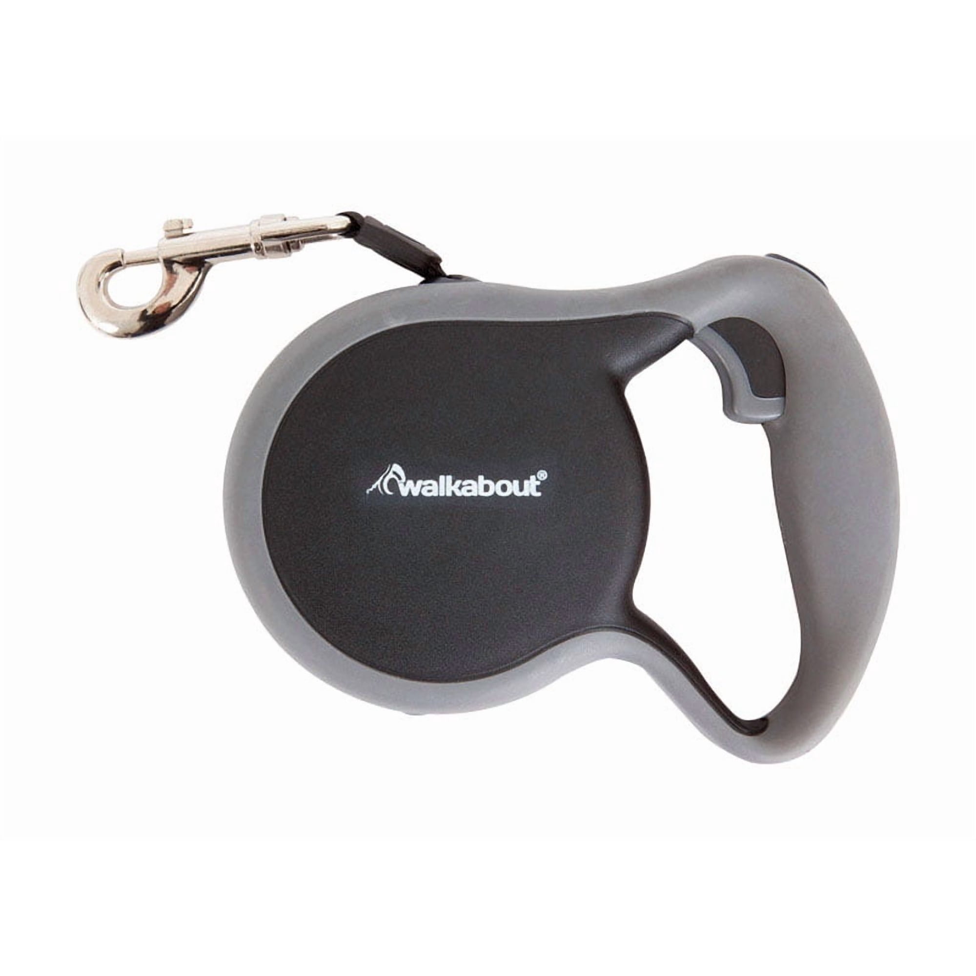 Petmate Walkabout Black Plastic Retractable Leash Large