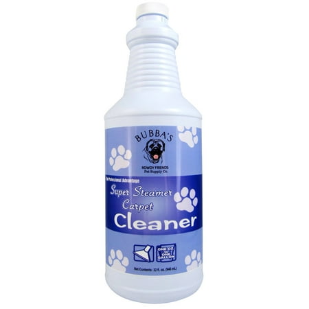 Bubbas Super Steamer Carpet Cleaner. ODOR and STAIN REMOVER CARPET SHAMPOO. 1oz of Solution Per Gallon of Water in Any Rug, Upholstery or Carpet Cleaning