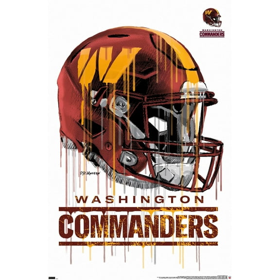NFL Washington Commanders - Drip Helmet 22 Wall Poster, 22.375" x 34"