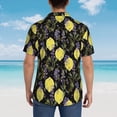 thumbnail image 6 of Fotbe Lavender Flowers Hawaiian Shirt for Men Unisex Summer Beach Casual Short Sleeve Cotton Linen Button Down Shirts-Small, 6 of 9